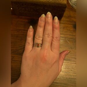 Sterling and Coral Ring